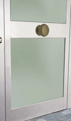 Bouton tirant de porte fixe D80 mm en aluminium Bronze satiné - breveté