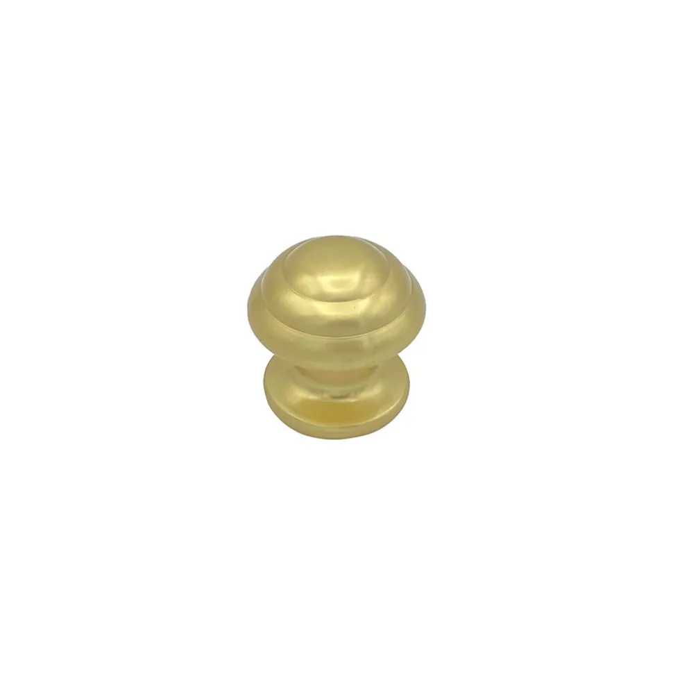 Bouton tirant de porte fixe D60 mm en aluminium Or poli - breveté