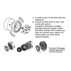 Bouton tirant de porte fixe D60 mm en aluminium Argent poli - breveté