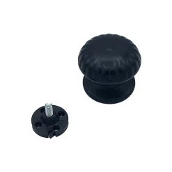 Bouton tirant de porte fixe D70 mm en aluminium Noir - breveté - lot de 6 boutons