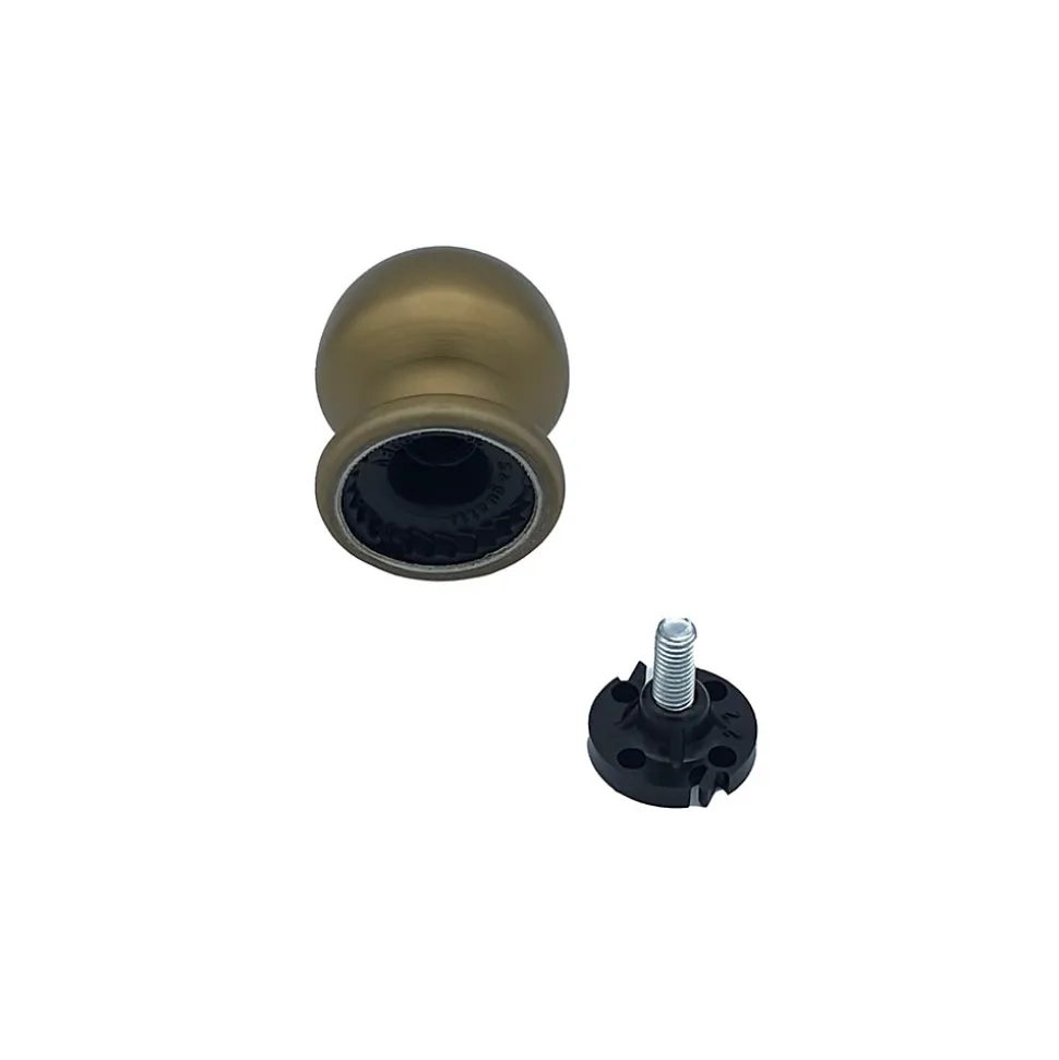 Bouton tirant de porte fixe D50 mm en aluminium Bronze satiné - breveté - lot de 6 boutons
