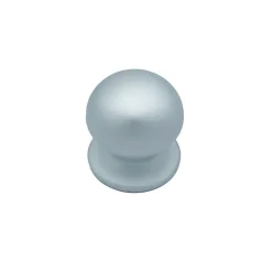 Bouton tirant de porte fixe D70 mm en aluminium Gris argent - breveté - lot de 6 boutons