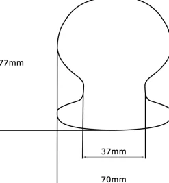 Bouton tirant de porte fixe D70 mm en aluminium Noir - breveté