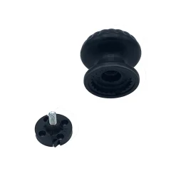 Bouton tirant de porte fixe D70 mm en aluminium Noir - breveté