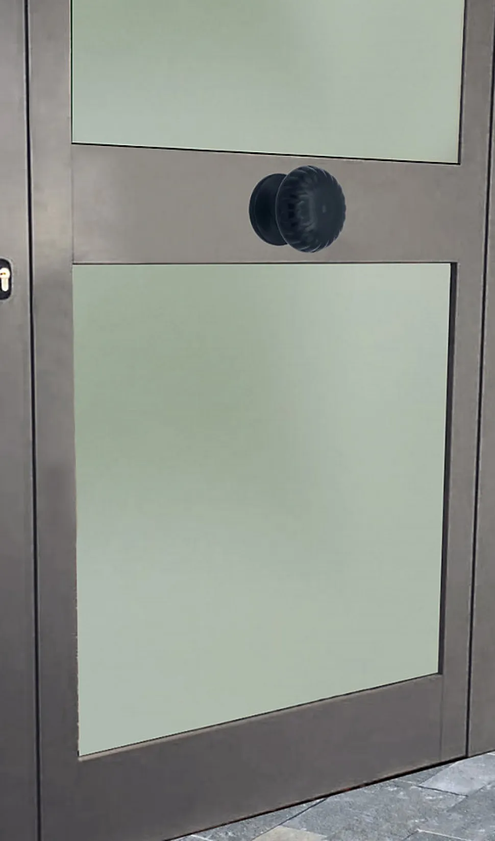 Bouton tirant de porte fixe D70 mm en aluminium Noir - breveté