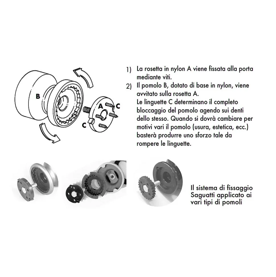 Bouton tirant de porte fixe D70 mm en aluminium Noir - breveté
