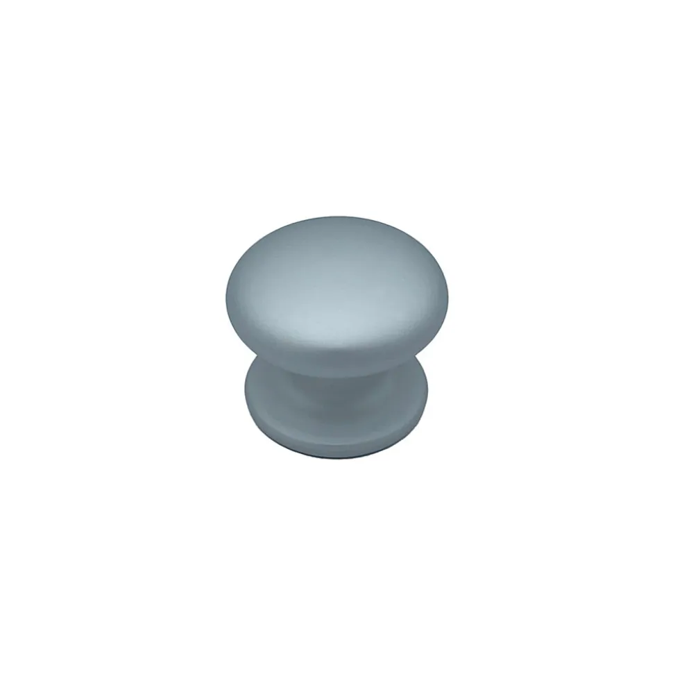 Bouton tirant de porte fixe D70 mm en aluminium Gris argent - breveté - lot de 6 boutons