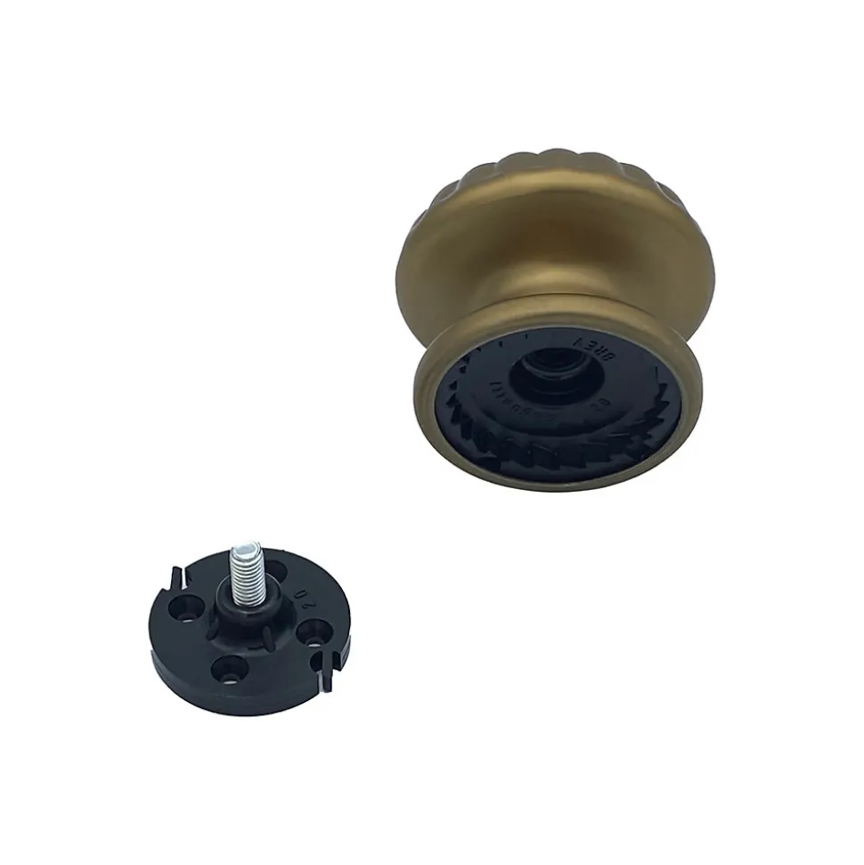 Bouton tirant de porte fixe D80 mm en aluminium Bronze satiné - breveté - lot de 6 boutons