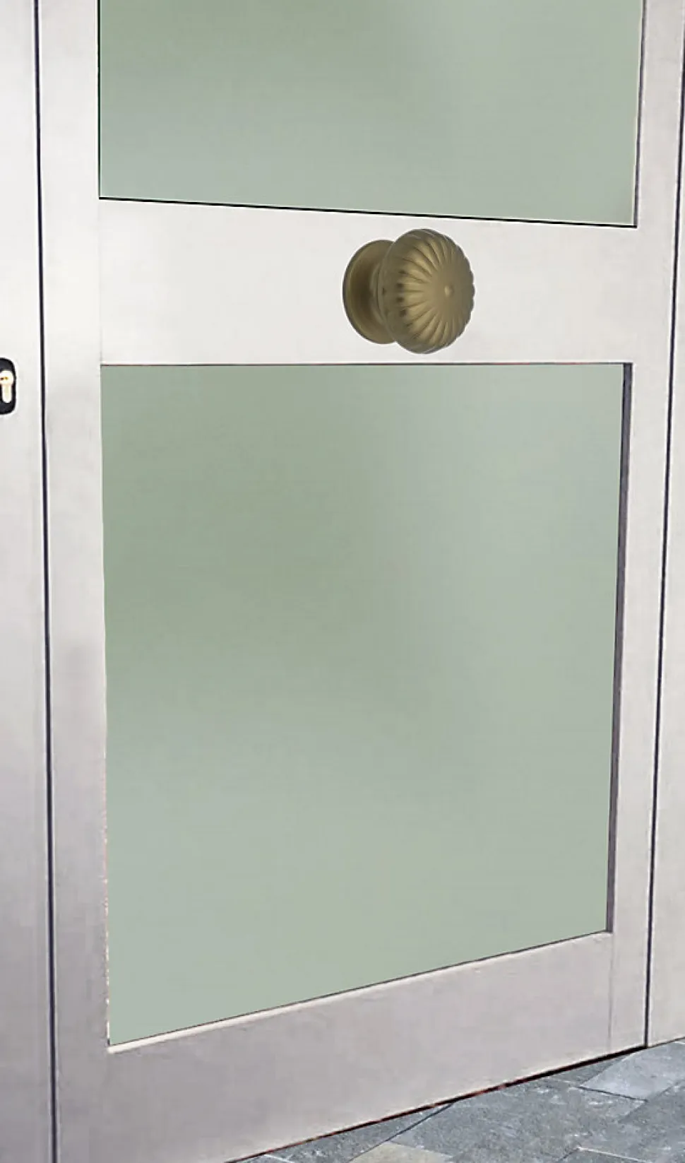 Bouton tirant de porte fixe D80 mm en aluminium Bronze satiné - breveté - lot de 6 boutons