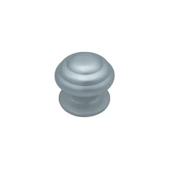 Bouton tirant de porte fixe D80 mm en aluminium Gris argent - breveté - lot de 6 boutons