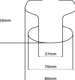 Bouton tirant de porte fixe D80 mm en aluminium Bronze satiné - breveté
