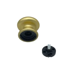 Bouton tirant de porte fixe D70 mm en aluminium Or satiné - breveté