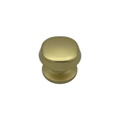 Bouton tirant de porte fixe D70 mm en aluminium Or satiné - breveté - lot de 6 boutons