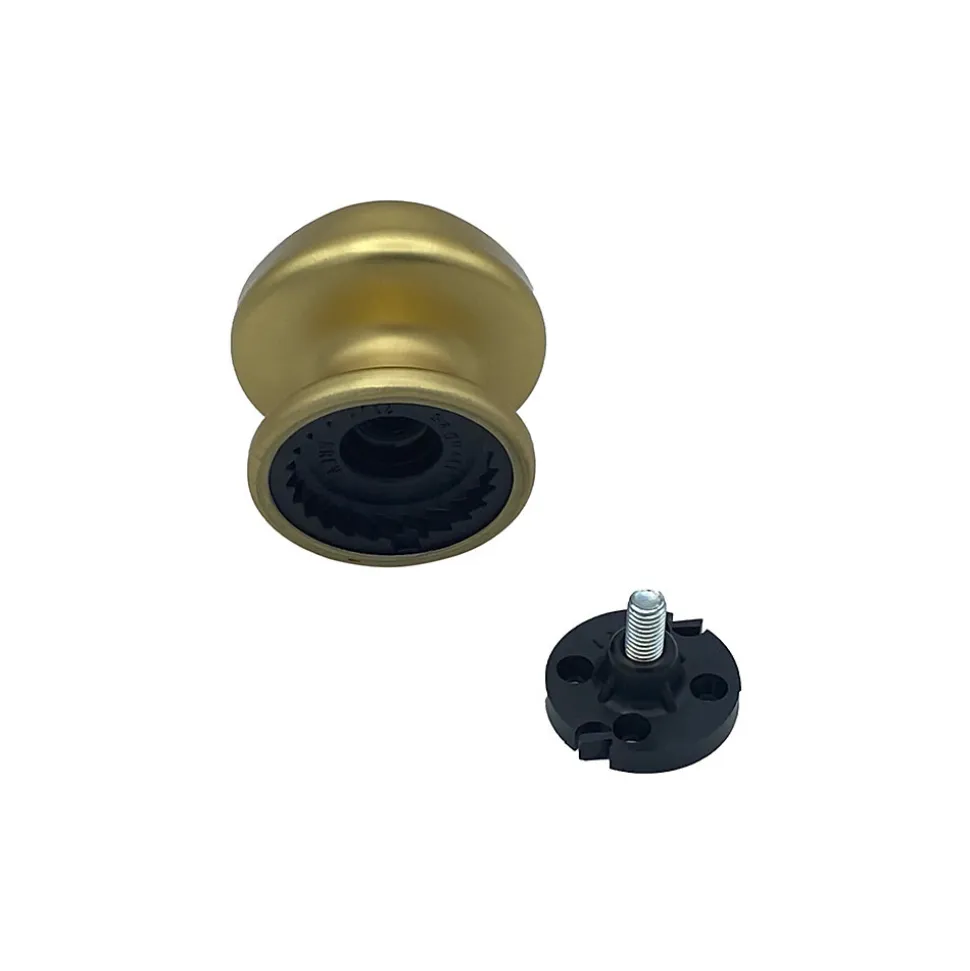 Bouton tirant de porte fixe D70 mm en aluminium Or satiné - breveté - lot de 6 boutons