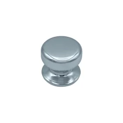 Bouton tirant de porte fixe D70 mm en aluminium Argent poli - breveté - lot de 6 boutons
