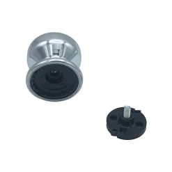 Bouton tirant de porte fixe D70 mm en aluminium Argent poli - breveté - lot de 6 boutons