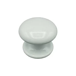 Bouton tirant de porte fixe D70 mm en aluminium BLANC RAL 9010 - breveté