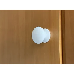 Bouton tirant de porte fixe D70 mm en aluminium BLANC RAL 9010 - breveté
