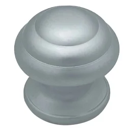 Bouton tirant de porte fixe D60 mm en aluminium Gris argent - breveté