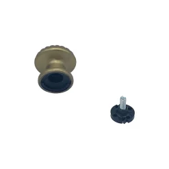 Bouton tirant de porte fixe D60 mm en aluminium Bronze poli - breveté .