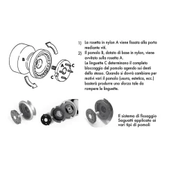Bouton tirant de porte fixe D60 mm en aluminium Bronze poli - breveté .