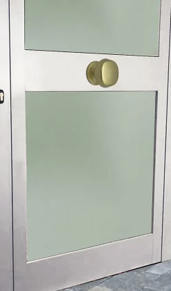 Bouton tirant de porte fixe D70 mm en aluminium Or satiné - breveté