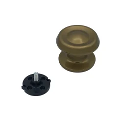 Bouton tirant de porte fixe D80 mm en aluminium Bronze poli - breveté