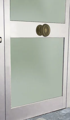 Bouton tirant de porte fixe D80 mm en aluminium Bronze poli - breveté