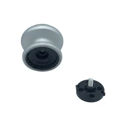 Bouton tirant de porte fixe D80 mm en aluminium Gris argent - breveté