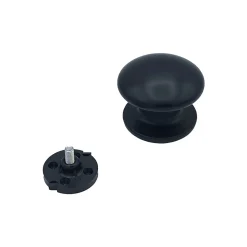 Bouton tirant de porte fixe D80 mm en aluminium Noir - breveté
