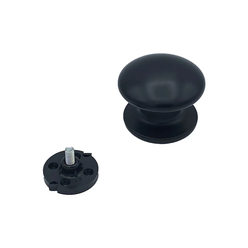 Bouton tirant de porte fixe D80 mm en aluminium Noir - breveté