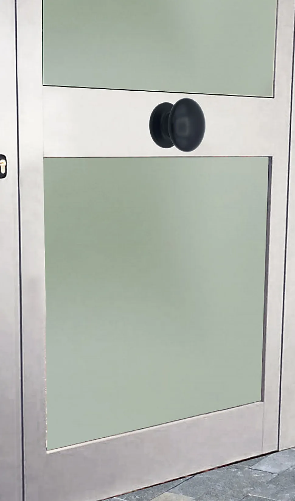 Bouton tirant de porte fixe D80 mm en aluminium Noir - breveté