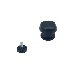 Bouton tirant de porte fixe D60 mm en aluminium Noir - breveté