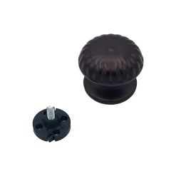 Bouton tirant de porte fixe D70 mm en aluminium Marron foncé - breveté