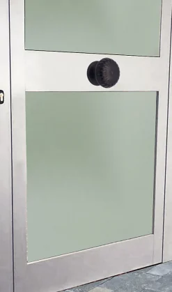 Bouton tirant de porte fixe D70 mm en aluminium Marron foncé - breveté