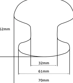 Bouton tirant de porte fixe D70 mm en aluminium Marron foncé - breveté