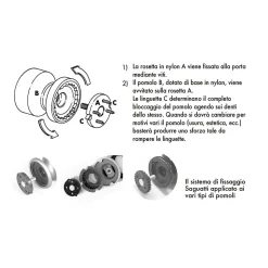 Bouton tirant de porte fixe D70 mm en aluminium Marron foncé - breveté