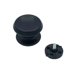Bouton tirant de porte fixe D80 mm en aluminium Noir - breveté - lot de 6 boutons
