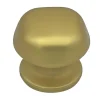 Bouton tirant de porte fixe D60 mm en aluminium Or satiné - breveté - lot de 6 boutons