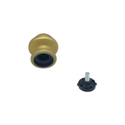 Bouton tirant de porte fixe D60 mm en aluminium Or satiné - breveté - lot de 6 boutons
