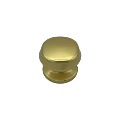 Bouton tirant de porte fixe D70 mm en aluminium Or poli - breveté