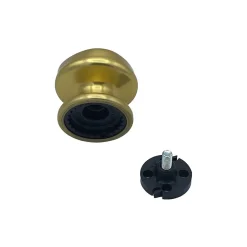 Bouton tirant de porte fixe D70 mm en aluminium Or poli - breveté