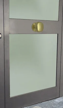 Bouton tirant de porte fixe D70 mm en aluminium Or poli - breveté
