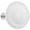 Boutons de meuble x2 Barbara en céramique & métal D4cm blanc - Atmosphera
