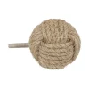 Boutons de meuble x2 Dayana en jute & métal D4cm - Atmosphera