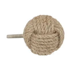 Boutons de meuble x2 Dayana en jute & métal D4cm - Atmosphera