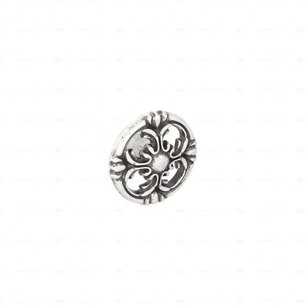 Boutons pour meubles en zamac Diamètre 36 Vieil argent brillant