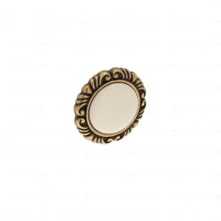 Boutons pour meubles en zamac et Porcelaine Diamètre 41 Florence antique