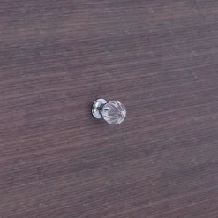 Boutons pour meubles en zamac et cristal Diamètre 30 chrome poli