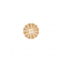 Boutons pour meubles en zamac Diamètre 35 x 23 Patine royale en or ivoire, Lot de 6